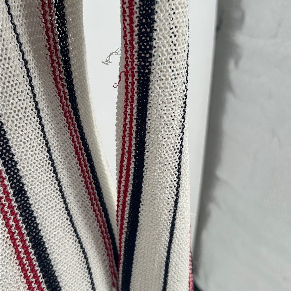 Lost + Wander Striped Knit Duster Cardigan Cream Red Blue XS S Women Boho - Picture 10 of 10